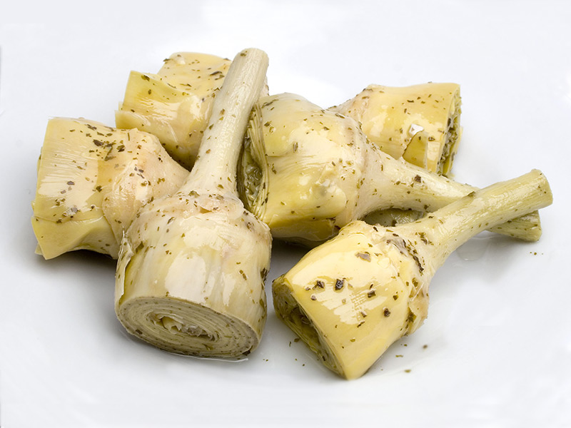 Carciofi con gambo in olio